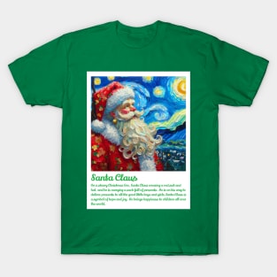 Santa Claus in starry night T-Shirt